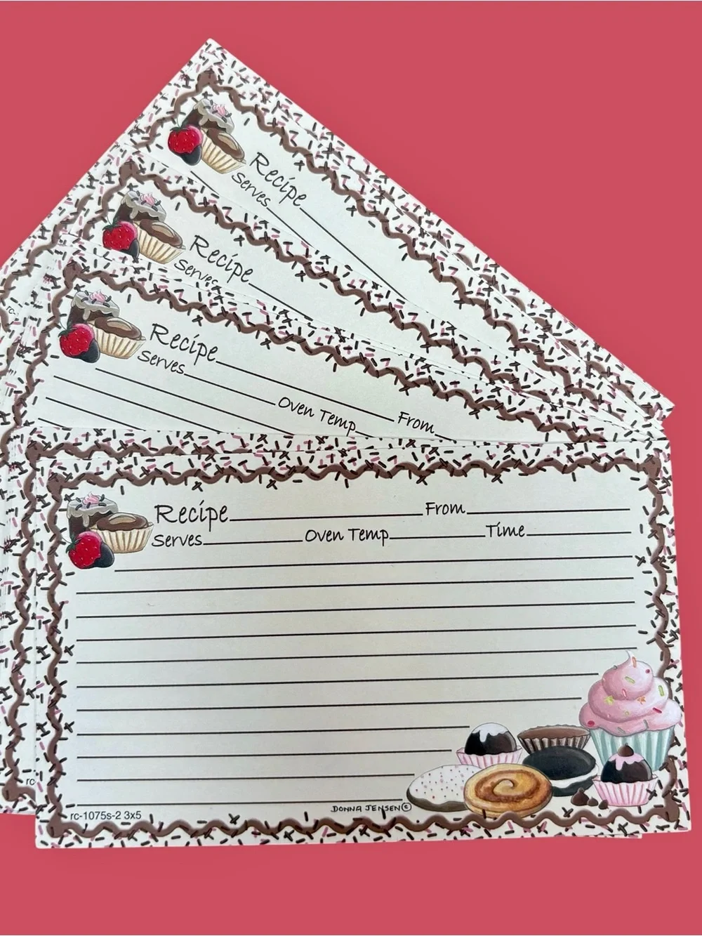 Baking recipe cards New